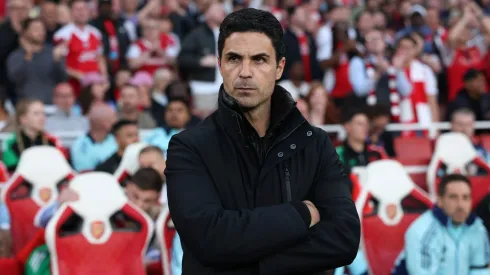 Mikel Arteta, treinador do Arsenal, está naturalmente desapontado com o resultado. Foto: Getty