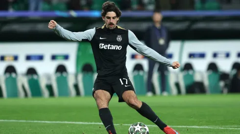 Francisco Trincão, extremo do Sporting. Foto: Carlos Rodrigues/Getty Images.