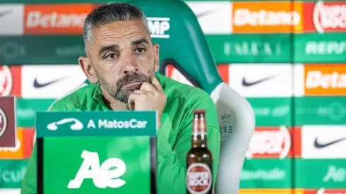 Rui Borges esteve na conferência de imprensa de antevisão ao Sporting x Gil Vicente. Foto: SCP