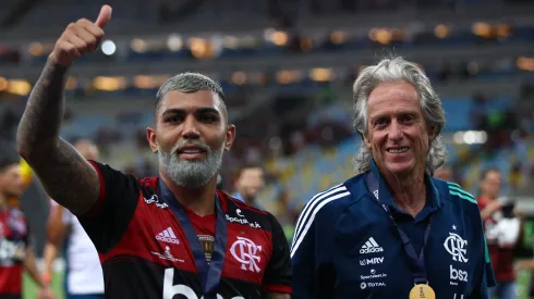 Gabigol e Jorge Jesus. Foto: Getty Images