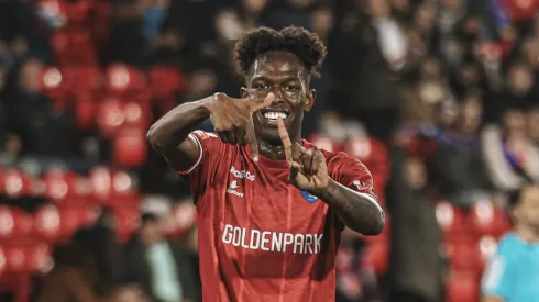 Félix Correia celebra um dos muitos golos que marcou esta época. Foto: Gil Vicente FC