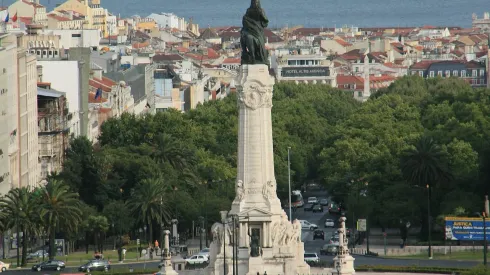 Marquês de Pombal está pronto para receber a festa de Benfica ou Sporting Getty Images)