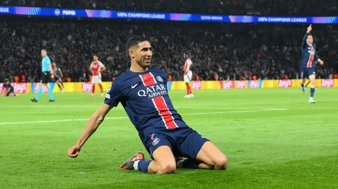 Hakimi marcou o segundo golo do PSG frente ao Arsenal. Foto: Getty Images