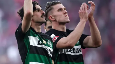 Trincão e Gyokeres observados pelo Arsenal. Foto: Sporting CP