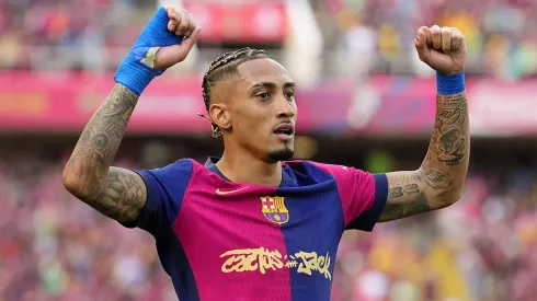 Raphinha, um dos destaques do Barcelona na época. Foto: Getty Images