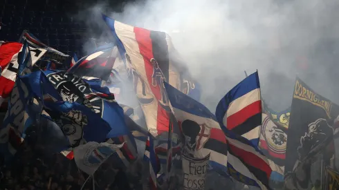 Os tempos de festa dos adeptos da Sampdoria estão longe. Fonte: Paolo Bruno/Getty Images