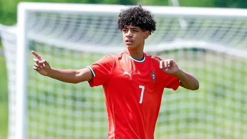 Cristianinho em ação no torneio da Croácia. Reprodução/Instagram oficial de Cristiano Ronaldo