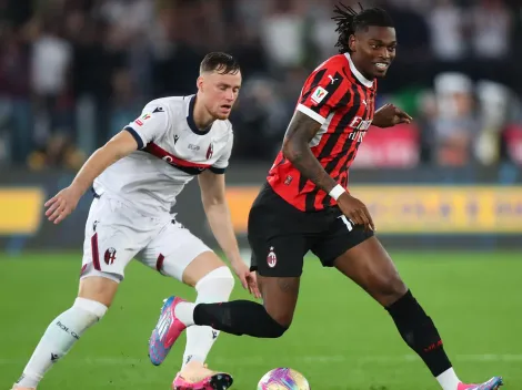 Milan, com Rafael Leão, perde com Bolonha na final da Taça de Itália