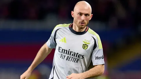Frederik Aursnes, jogador do Benfica. Foto: Getty Images