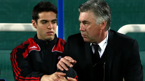 Kaká e Carlo Ancelotti estiveram juntos no AC Milan e poderão reencontrar-se na seleção do Brasil. Foto: Getty