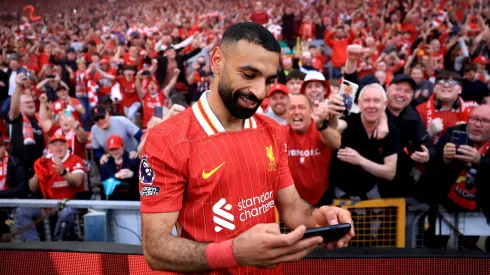 Mohamed Salah voltou a vencer a Premier League com o Liverpool, esta época. Foto: Getty