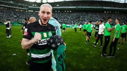 Nuno Santos festeja título nacional. Foto: Sporting CP