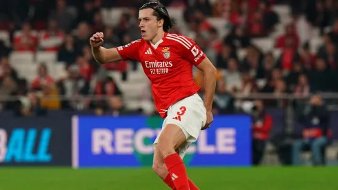 Álvaro Carreras, do Benfica, é alvo do Real Madrid. Foto: Gualter Fatia/Getty Images.