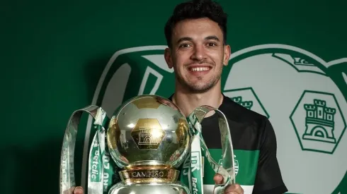 Pedro Gonçalves campeão pelo Sporting. Foto: Sporting CP