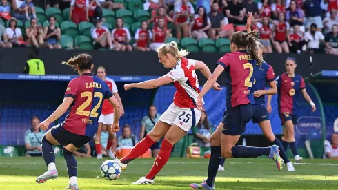 Stina Blackstenius faz o golo que deu o título da Women's Champions League para o Arsenal. Foto: David Ramos/Getty Images