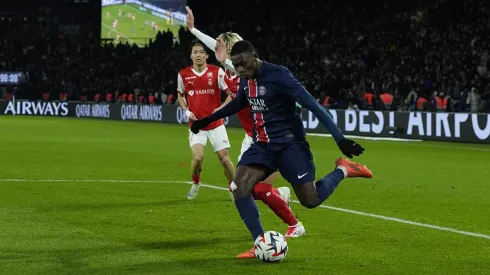 Nuno Mendes foi um dos portugueses do PSG em ação na final da Taça de França. Foto: Glenn Gervot for Qatar Airways