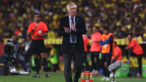 Ancelotti comanda Brasil contra o Equador. Foto: Franklin Jacome/Getty Images.