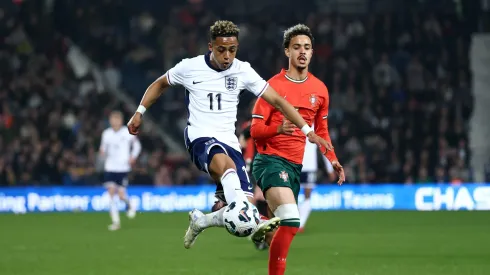 João Muniz, defesa do Sporting, em ação com a seleção de Portugal sub-21. Foto: Getty