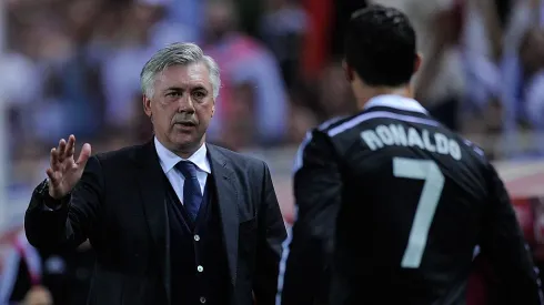 Carlo Ancelotti e Cristiano Ronaldo nos tempos de Real Madrid. Foto: Getty Images