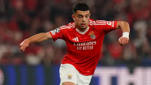Amdouni diz adeus ao Benfica. Foto: Gualter Fatia/Getty Images.
