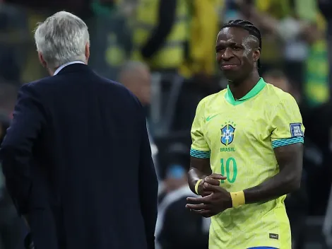 Vinicius Júnior reage à primeira vitória de Carlo Ancelotti com o Brasil