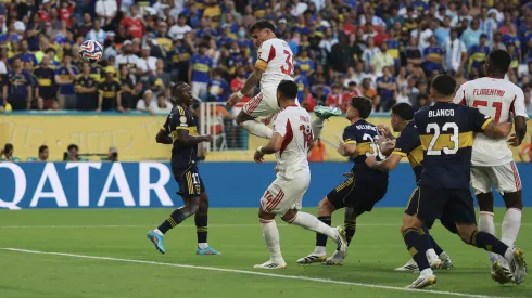Nicolás Otamendi marcou no Boca Juniors x Benfica. Foto: Getty Images