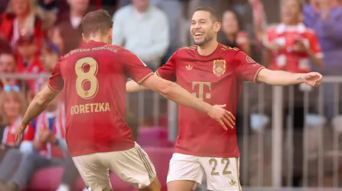 Jogadores do Bayern Munique anteveem o Benfica. Foto: Alexander Hassenstein/Getty Images