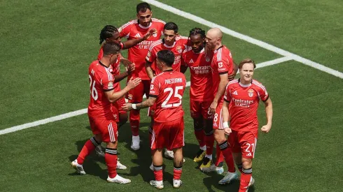 Jogadores do Benfica no encontro com o Bayern de Munique no Mundial de Clubes. Foto: Getty Images