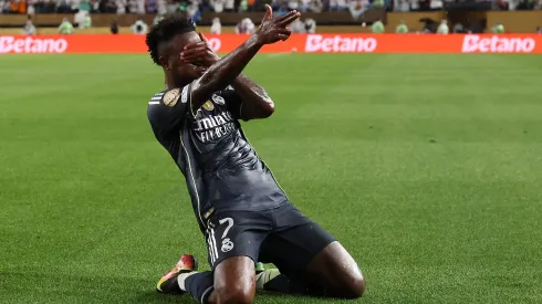Vinicius Júnior marcou e assistiu no RB Salzburg x Real Madrid, para o Mundial de Clubes. Foto: Getty