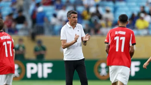 Bruno Lage desolado com derrota do Benfica ante o Chelsea. Foto: Buda Mendes/Getty Images
