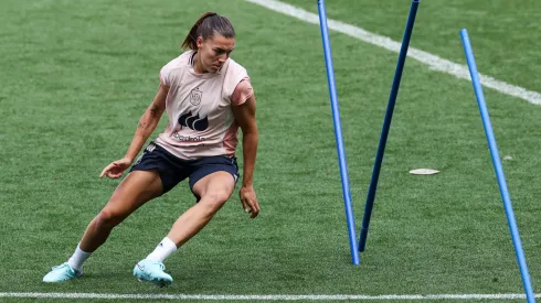 Patri Guijarro num treino da seleção de Espanha. Foto: Getty