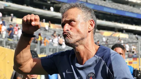 Luis Enrique, treinador do PSG, após a goleada ao Real Madrid. Foto: Alex Grimm/Getty Images