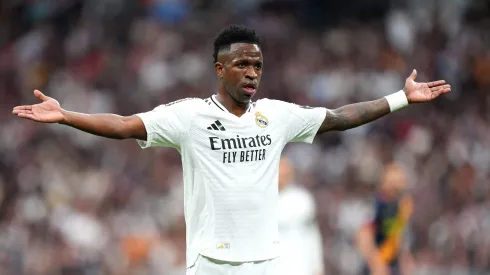 Vini Jr e Real Madrid: renovação não avança. Foto: Angel Martinez/Getty Images