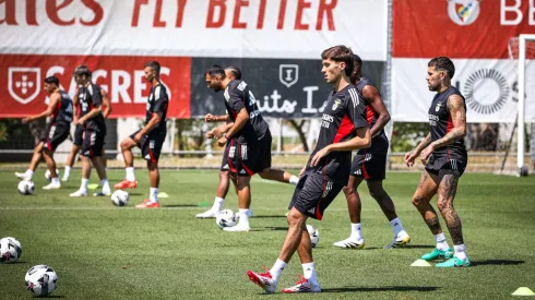 Benfica fez o primeiro treino de pré-época. Foto: SL Benfica