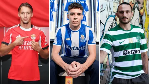 Mercado de Benfica, FC Porto e Sporting. Fotos: Benfica, FC Porto e Sporting