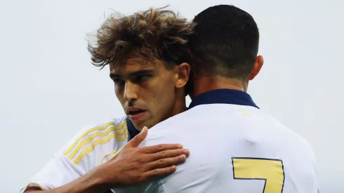 João Félix e Cristiano Ronaldo durante o amigável do Al Nassr. Foto: Al Nassr