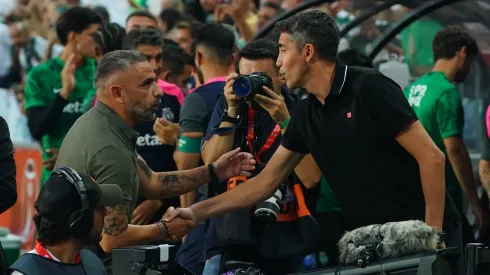 Rui Borges e Bruno Lage antes do Sporting x Benfica da Supertaça: Gualter Fatia/Getty Images