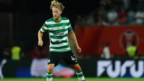 Morten Hjulmand em ação pelo Sporting. Foto: Getty Images