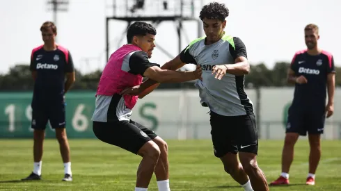 Treino do Sporting, segunda-feira, 4 de agosto, começando a preparar o início do campeonato 2025/26, com o Casa Pia, a disputar em terreno neutro (Rio Maior).