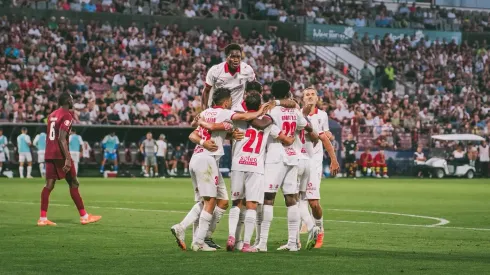 Festa do golo do Braga frente ao Cluj. Foto conta oficial no X do SC Braga