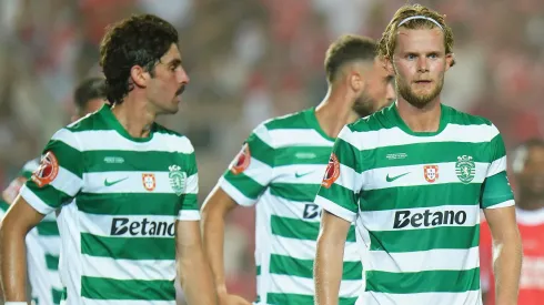 Trincão e Hjulmand marcaram os golos do Sporting ante o Casa Pia. Foto: Gualter Fatia/Getty Images