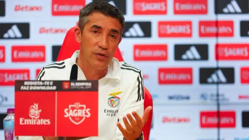 Bruno Lage fez a antevisão em conferência de imprensa. Foto: SL Benfica