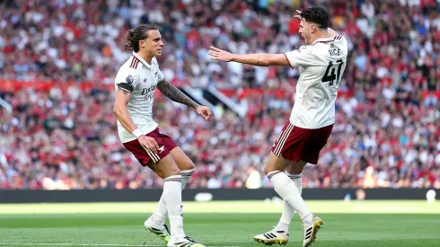 Riccardo Calafiori marcou o golo da vitória do Arsenal sobre o Manchester United. Foto Getty Images