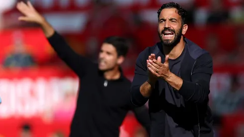 Ruben Amorim no Manchester United x Arsenal. Foto: Getty Images