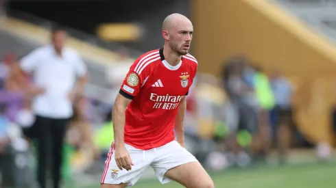 Fredrik Aursnes, jogador do Benfica. Foto: Alex Grimm/Getty Images