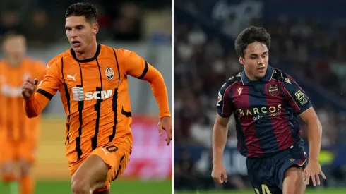 Sudakov e Carlos Álvarez: alvos do Benfica. Fotos: Getty Images