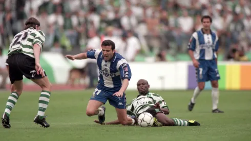Sporting e FC Porto num clássico em 2000. Foto: Allsport/Getty Images