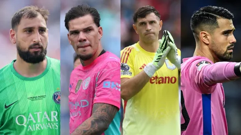 Donnarumma, Ederson, Martínez e Diogo Costa no mercado. Foto: Getty Images