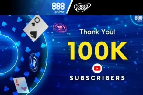 888poker bate 100.000 inscritos no YouTube e lança freeroll com US$ 5K GTD