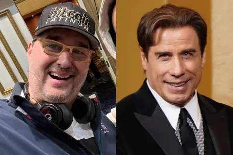 Phil Hellmuth grava com John Travolta e mostra bastidores de filme
